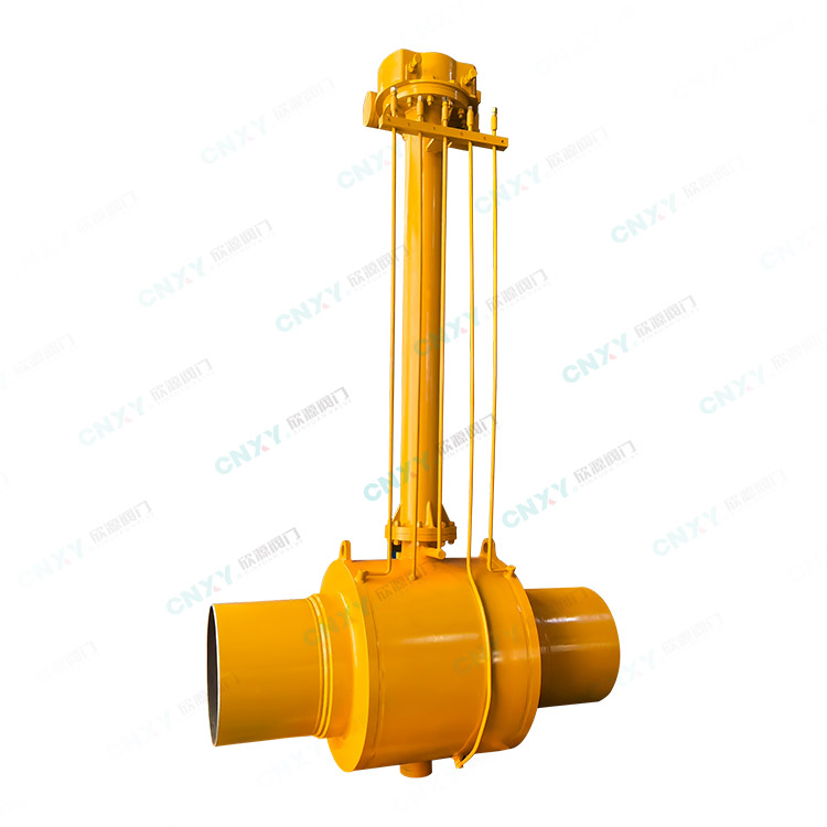 Direct-buried fully welded ball valve